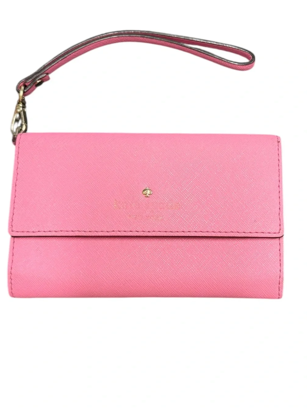 kate spade Pink Saffiano Wristlet Wallet